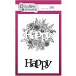 Creative Stamps A6 Stamp Happy Sentiment Set of 2 | Focal Stamps Collection
