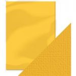 Craft Perfect by Tonic Studios A4 Weave Textured Card Marigold Yellow | Pack of 10