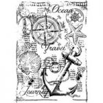 Woodware Polymer Stamp Nautical Collage Clear | 10.5cm x 17.5cm