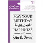 Crafter’s Companion Clear Acrylic Stamp Happiness and Gin