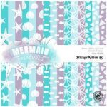 Sticker Kitten Mermaid Treasures Basics Paper Pack 6in x 6in | 30 Sheets