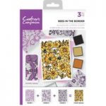Crafter’s Companion A6 Stamp Set Bees in the Border Set of 3 | Background Layering Stamps