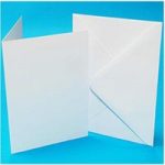 Craft UK 10in x 7in Card & Envelopes White 300gsm | Pack of 25