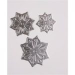 CraftStash Metal Hot Foil Stamp Poinsettia Flowers | Set of 3