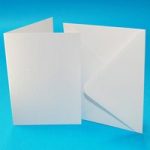Craft UK C6 Card Blanks & Envelopes White Linen | 50 pack