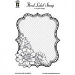 Hot Off The Press Silicone Stamp Floral Label