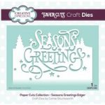 Creative Expressions Die Seasons Greetings Festive Wording Edgers | Paper Cuts Collection