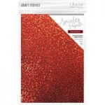 Craft Perfect A4 Hand Crafted Cotton Paper Ruby Gemstone | Pack of 5