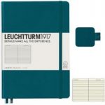 Leuchtturm1917 Pacific Green Medium Notebook & Pen Loop Bundle | Ruled