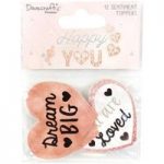 Dovecraft Premium Sentiment Toppers Happy You | Pack of 12