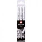 Sakura Gelly Roll Gel Pen Basic White 05 08 10 | Pack of 3