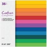 Crafter’s Companion 8in x 8in Textured Cardstock Brights | 36 Sheets
