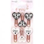 Dovecraft Premium Embellished Paper Clips Happy You | Pack of 6