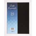 Craft UK Essentials A4 Paper Black | 25 Pack