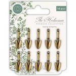 Craft Consortium Trowels Metal Charms Pack of 10 | The Herbarium Collection