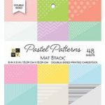 DCWV Cardstock Mat Stack 6in x 6in Pastel Patterns | 48 Sheets