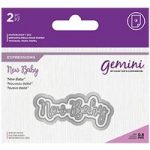 Gemini Die Set Expressions New Baby Sentiment | Set of 2