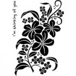 Woodware Polymer Stamp Magnolia Spray with Sentiment Clear Set of 2 | 10.5cm x 17.5cm