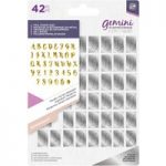 Gemini Monogram Foil Stamp Die Modern Script Alphabet | Set of 42