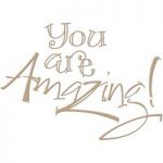 Spellbinders Glimmer Hot Foil Stamp Plate You Are Amazing Sentiment by Paul Antonio