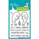 Lawn Fawn Clear Stamp Set Manatee-Rific Set of 18 | 3in x 2in