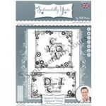 Phill Martin Sentimentally Yours A5 Stamp Set Engineered Frames Set of 4 | Industrial Blueprint
