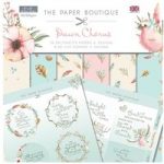 Paper Boutique 8in x 8in Paper Kit Paper Pad & Die Cut Toppers 44 Sheets | Dawn Chorus
