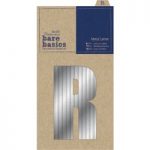 Papermania Bare Basics Metal Letters – R Silver