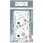 Phill Martin Sentimentally Yours DL Stamp Set Engineering Elements Set of 35 | Industrial Blueprint