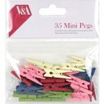 V&A Mini Wooden Pegs | Set of 35
