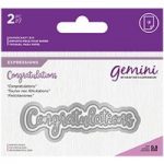 Gemini Die Set Expressions Congratulations Sentiment | Set of 2