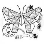 Woodware Clear Stamp Set Paper Butterfly