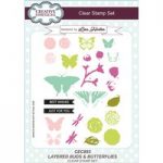 Creative Expressions Lisa Horton Layered Buds & Butterflies A5 Clear Stamp Set
