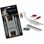 Copic Ciao 5 + 1 Marker Pen Set with a Copic Multiliner Manga #5 | Set of 6