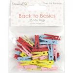 Dovecraft Mini Pegs Back to Basics Over The Rainbow | Pack of 35