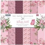 Paper Boutique 8in x 8in Paper Pad 160gsm 36 Sheets | Butterfly Ballet