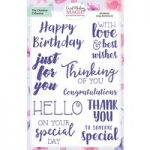 Card Making Magic A5 Stamp Set Large Sentiments Set of 9 by Christina Griffiths