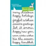 Lawn Fawn Clear Stamp Set Winter Scripty Sentiments Set of 9 | 4in x 6in