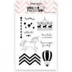Sticker Kitten Unicorn Fairground Photopolymer Stamps | Set of 11
