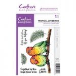 Crafter’s Companion A6 Unmounted Rubber Stamp Set Tropical Lovebirds | Set of 5