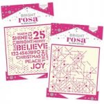 Bright Rosa 7in x 7in Joy Words & Shine Bright Stencil Bundle