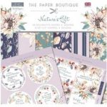 Paper Boutique 8in x 8in Paper Kit Paper Pad & Die Cut Toppers 44 Sheets | Nature’s Gift