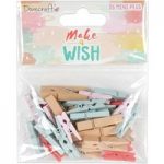 Dovecraft Make A Wish Mini Pegs | Pack of 35