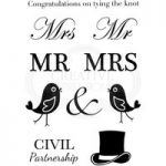 Woodware Clear Stamp Set A Civil Wedding Sentiments