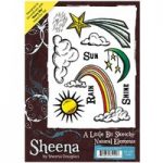 Sheena Douglass A Little Bit Sketchy A6 Rubber Stamp Set Natural Elements with Sentiment | Set of 10