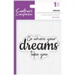 Crafter’s Companion Clear Acrylic Stamp Dreams Sentiment | Inspirational Sayings Collection