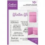 Crafter’s Companion Clear Stamp Set Winter Wishes Set of 10 | Sentiment & Verses