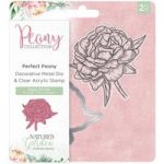 Crafter’s Companion Nature’s Garden Stamp & Die Perfect Peony Set of 2 | Peony Collection