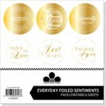 Craftwork Cards Foiled Sentiments Everyday Circles Gold/Silver | Pack of 6