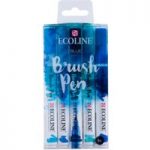 Ecoline Brush Pen Marker Set Blue | Set of 5